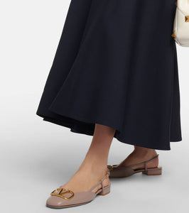 Valentino Garavani VLogo leather slingback flats