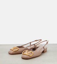 Valentino Garavani VLogo leather slingback flats