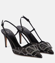 Valentino Garavani VLogo Signature satin slingback pumps