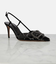 Valentino Garavani VLogo Signature satin slingback pumps