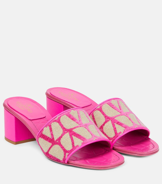 Valentino Garavani Toile Iconographe canvas mules
