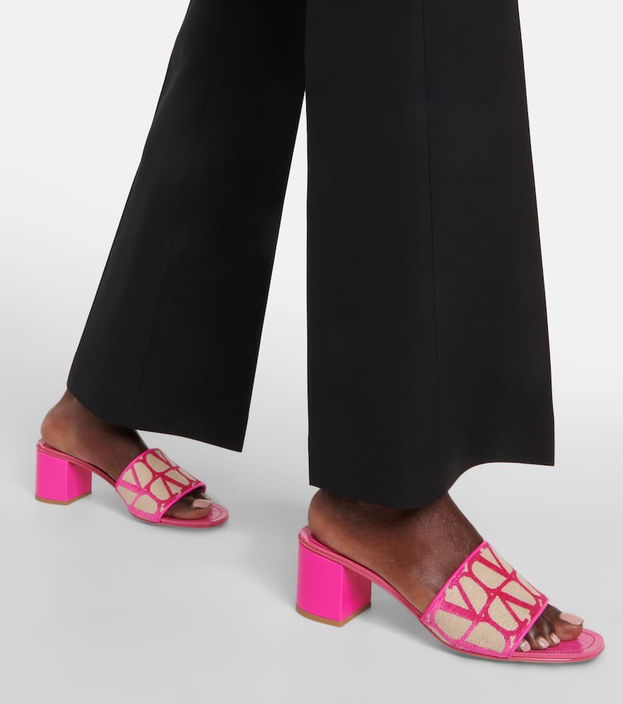 Valentino Garavani Toile Iconographe canvas mules