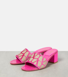 Valentino Garavani Toile Iconographe canvas mules