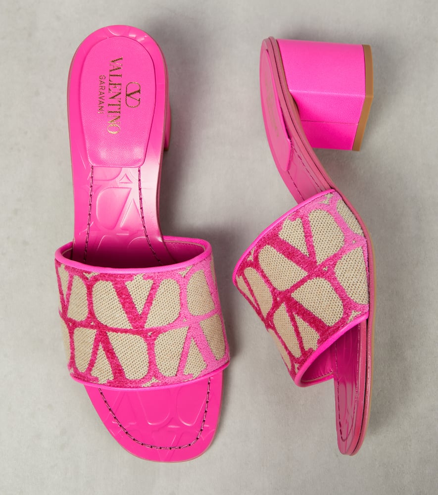 Valentino Garavani Toile Iconographe canvas mules