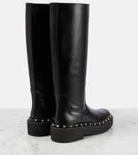 Valentino Garavani Rockstud leather knee-high boots