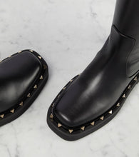 Valentino Garavani Rockstud leather knee-high boots