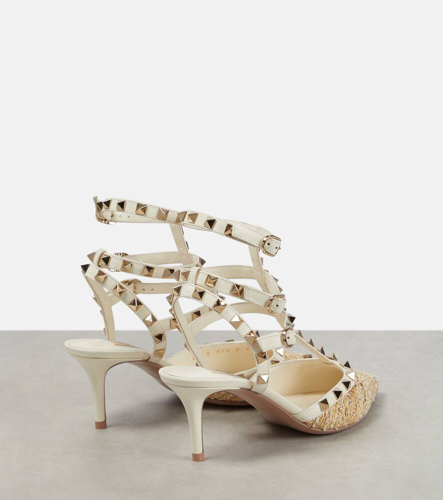 Valentino Garavani Rockstud tweed and leather pumps