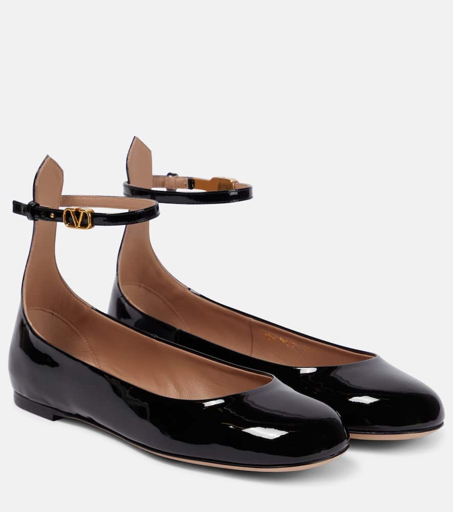 Valentino Garavani Tan-Go patent leather ballet flats