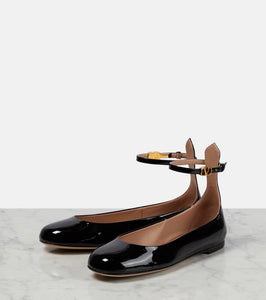 Valentino Garavani Tan-Go patent leather ballet flats