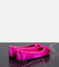 Valentino Garavani Rockstud satin ballet flats
