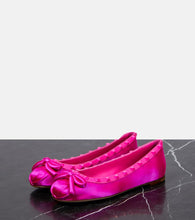 Valentino Garavani Rockstud satin ballet flats