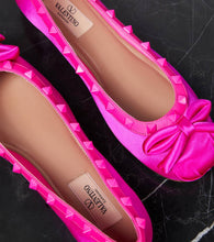 Valentino Garavani Rockstud satin ballet flats
