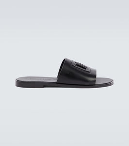 Dolce&Gabbana Logo leather slides