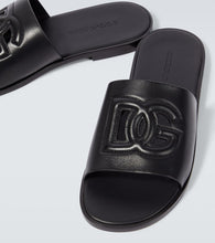 Dolce&Gabbana Logo leather slides