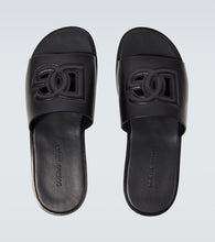 Dolce&Gabbana Logo leather slides