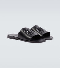 Dolce&Gabbana Logo leather slides