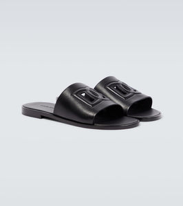 Dolce&Gabbana Logo leather slides