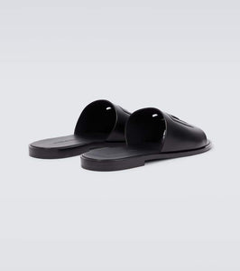 Dolce&Gabbana Logo leather slides
