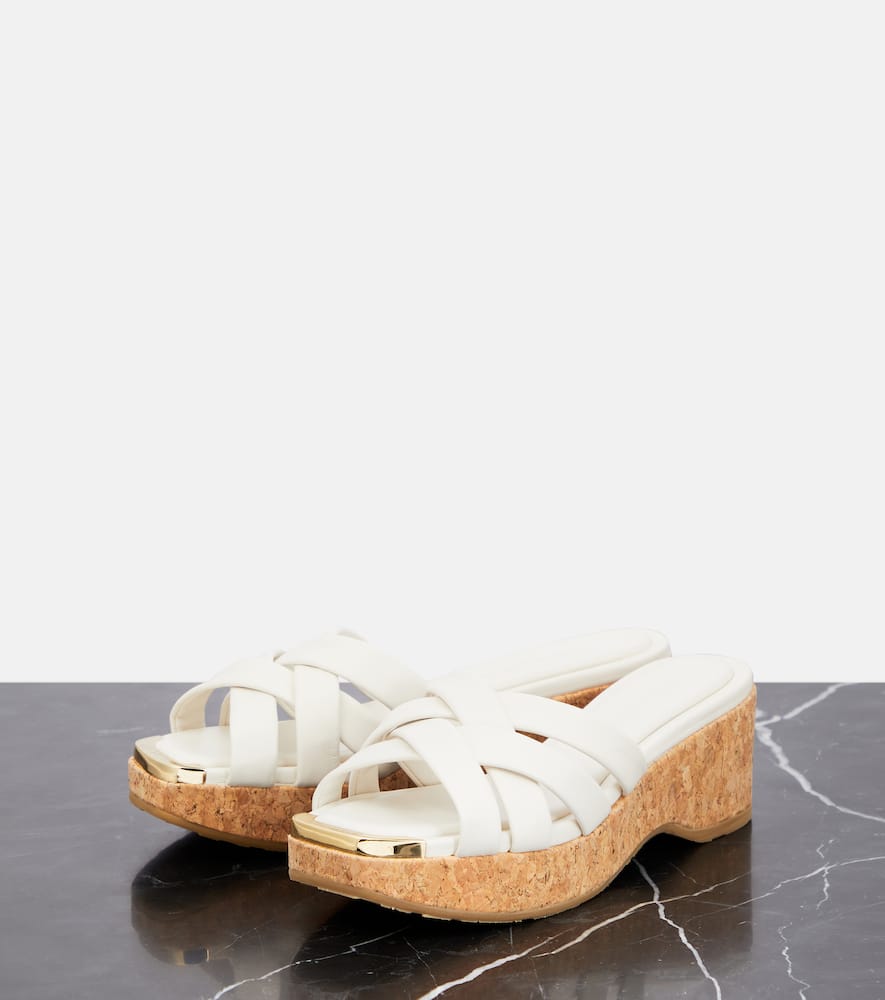 Jimmy Choo Maribou 50 leather sandals