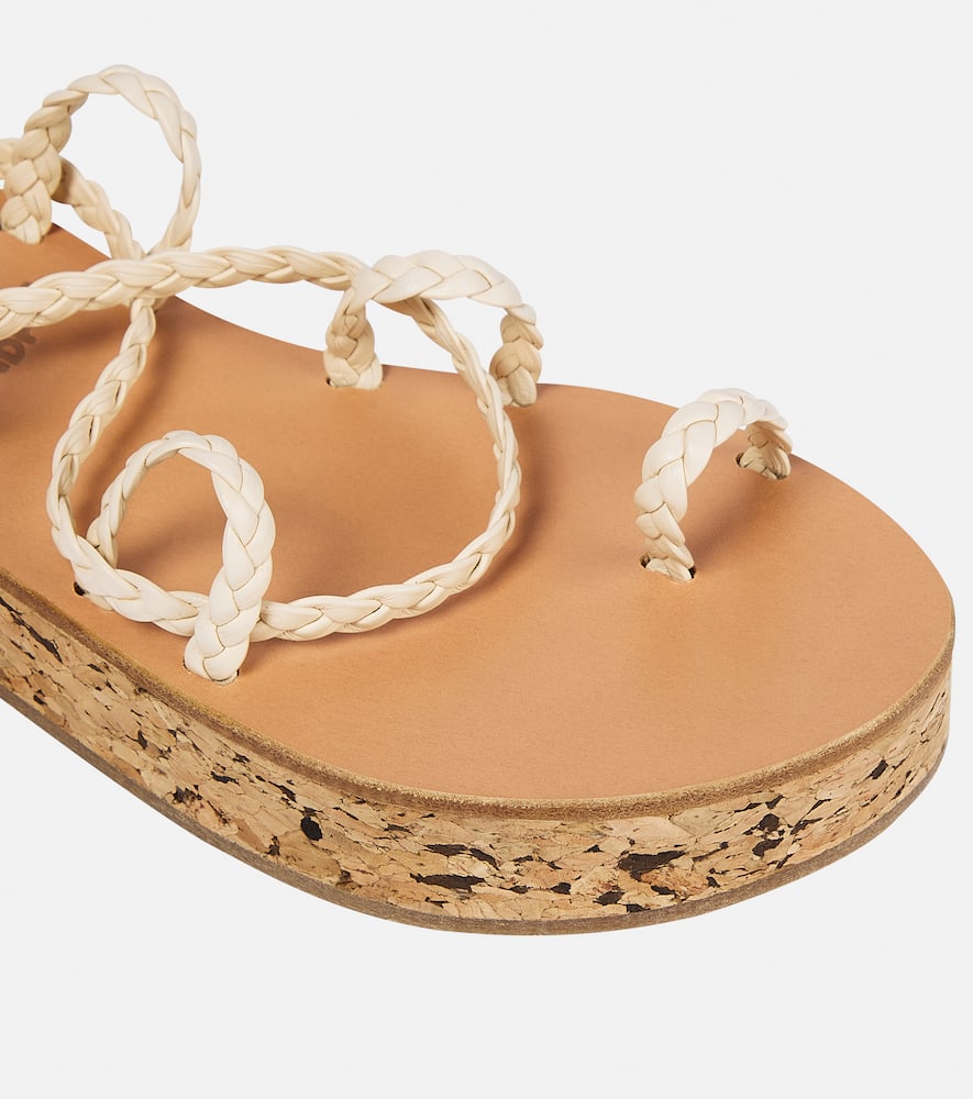 Ancient Greek Sandals Caryatis leather platform sandals