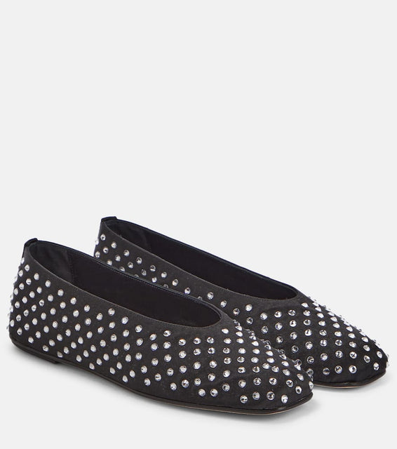 Magda Butrym Embellished satin ballet flats