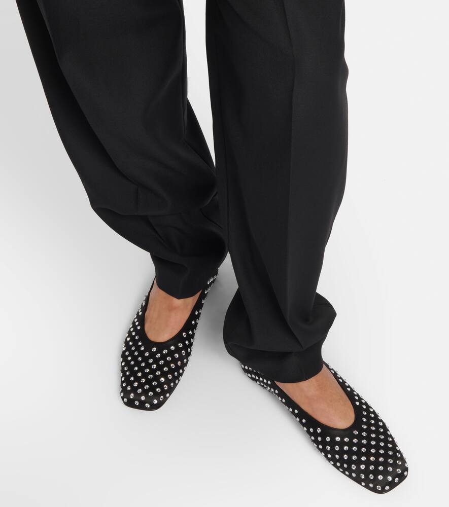 Magda Butrym Embellished satin ballet flats