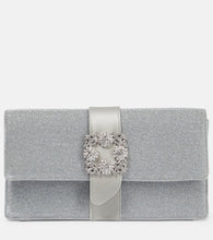 Manolo Blahnik Capri Glitter embellished clutch. Shop Manolo Blahnik Clutches for women now.