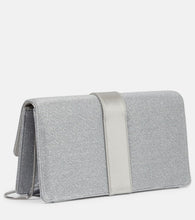 Manolo Blahnik Capri Glitter embellished clutch