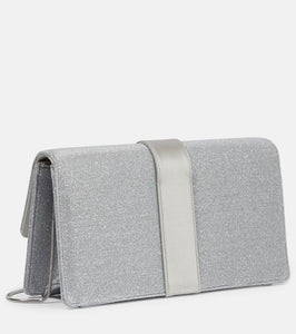 Manolo Blahnik Capri Glitter embellished clutch