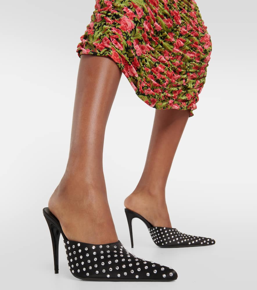 Magda Butrym Embellished satin mules