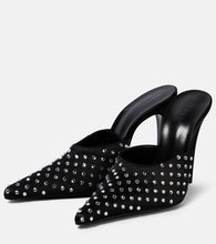 Magda Butrym Embellished satin mules