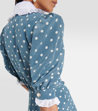 Alessandra Rich Polka-dot silk minidress