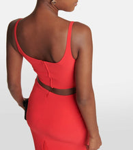 Versace Medusa 95' cutout silk gown