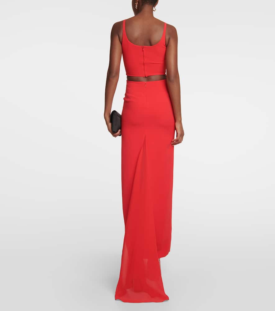 Versace Medusa 95' cutout silk gown