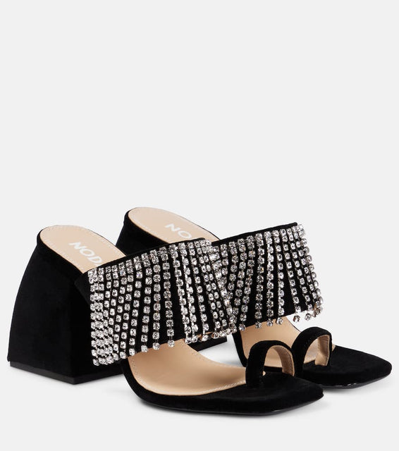 Nodaleto Bulla Preston black velvet high sandals