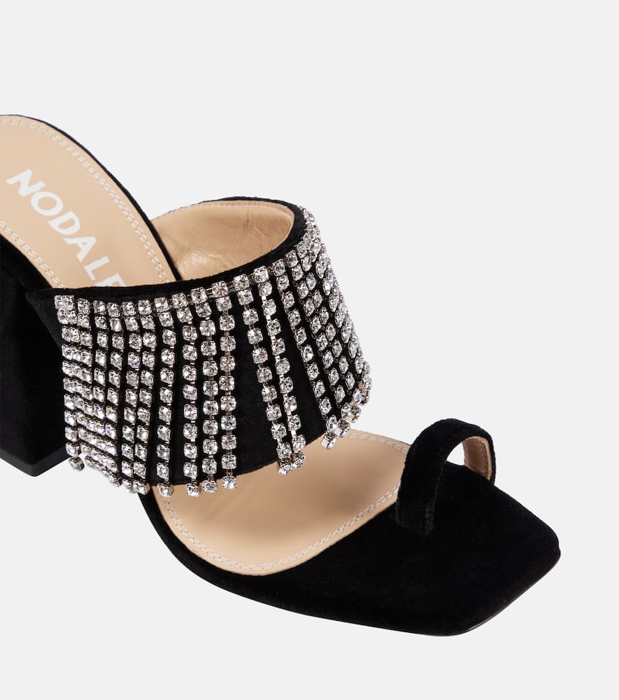 Nodaleto Bulla Preston black velvet high sandals