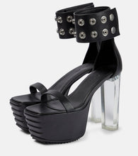 Rick Owens Minimal Grill leather platform sandals