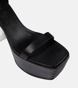 Rick Owens Minimal Grill leather platform sandals