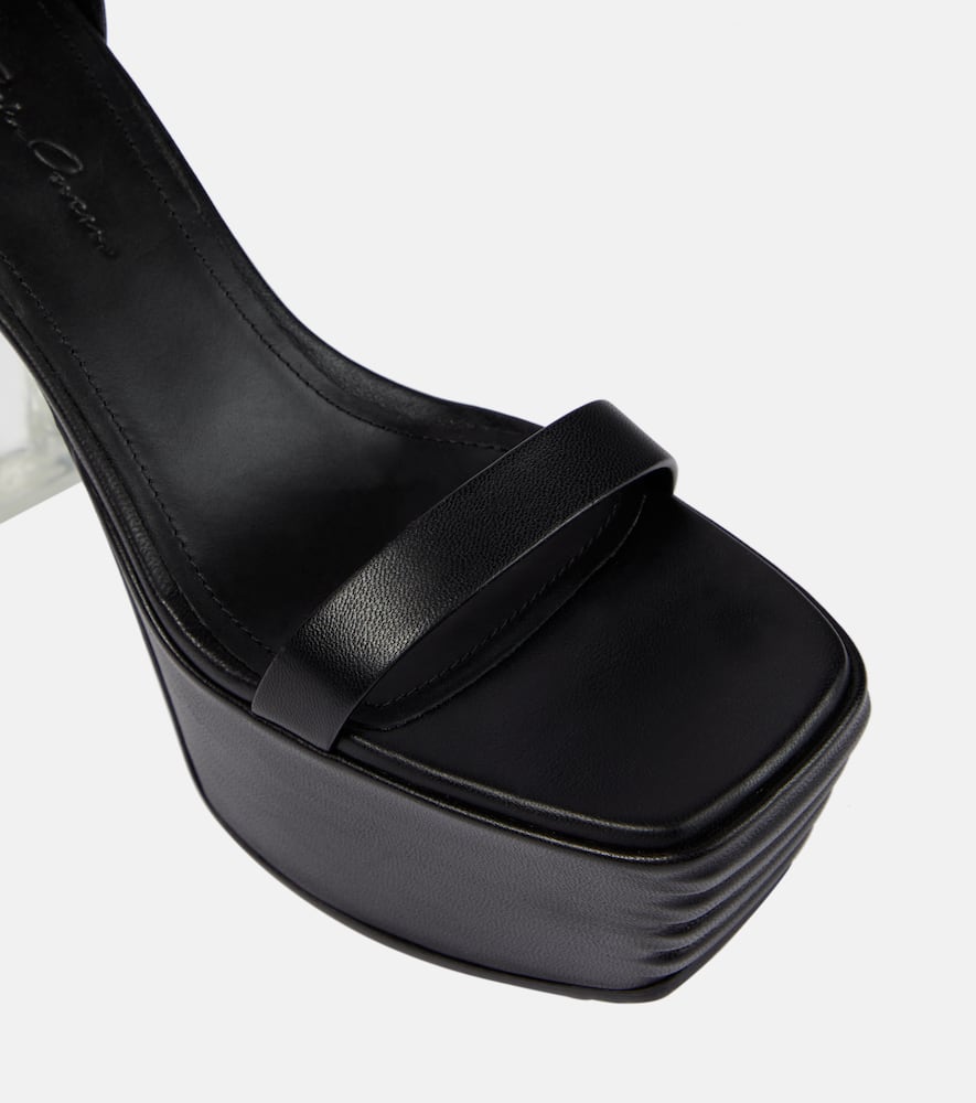Rick Owens Minimal Grill leather platform sandals