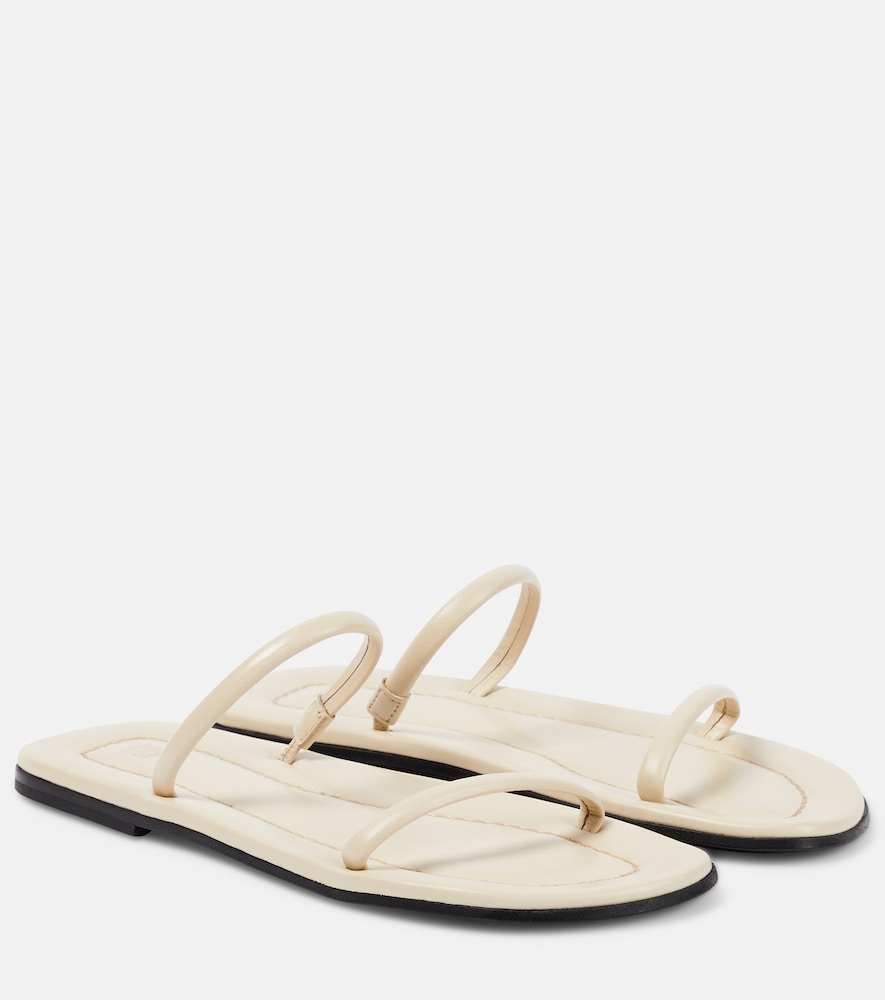 Toteme The City leather slides - Toteme The City 皮革拖鞋