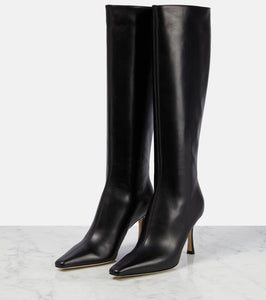 Jimmy Choo Agathe 85 leather knee-high boots