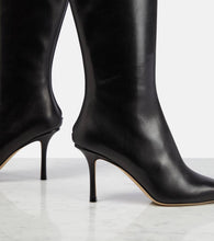 Jimmy Choo Agathe 85 leather knee-high boots