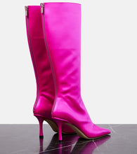 Jimmy Choo Agathe 85 satin knee-high boots