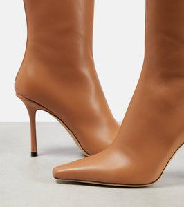 Jimmy Choo Agathe 100 leather ankle boots