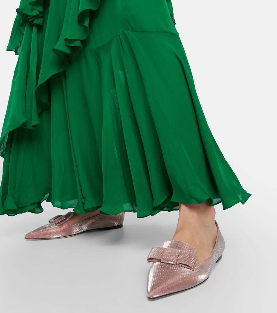 Jimmy Choo Gala bow-embellished ballet flats