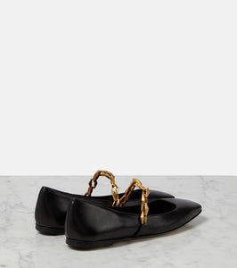 Jimmy Choo Diamond Tilda leather ballet flats