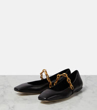 Jimmy Choo Diamond Tilda leather ballet flats