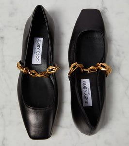 Jimmy Choo Diamond Tilda leather ballet flats