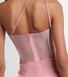 Nensi Dojaka Draped one-shoulder minidress