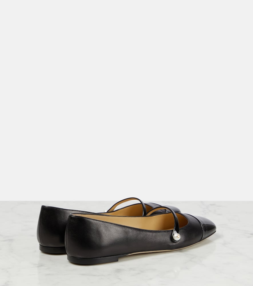 Jimmy Choo Elisa embellished suede ballet flats